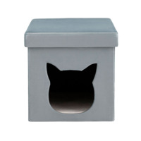 Фотография товара Пуф складной с ящиком Store Pet бирюзовый от компании ChiedoCover.