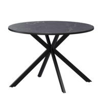 Настоящее фото товара Стол нераздвижной Грант 900, даркстоун, черный муар, произведённого компанией ChiedoCover