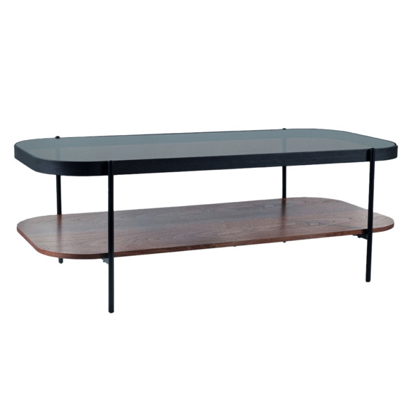 Стол журнальный Perigee, орех, черный - фото 1