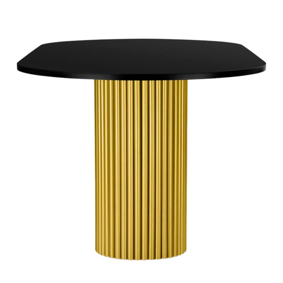 Барон О 160 х 90 черная пленка шагрень / золотые ноги - фото 3