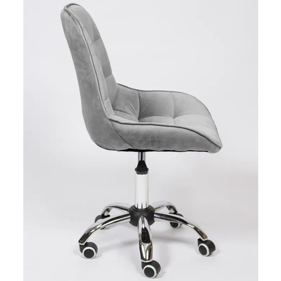 Стул Мускус, хром, серый, велюр - фото 3