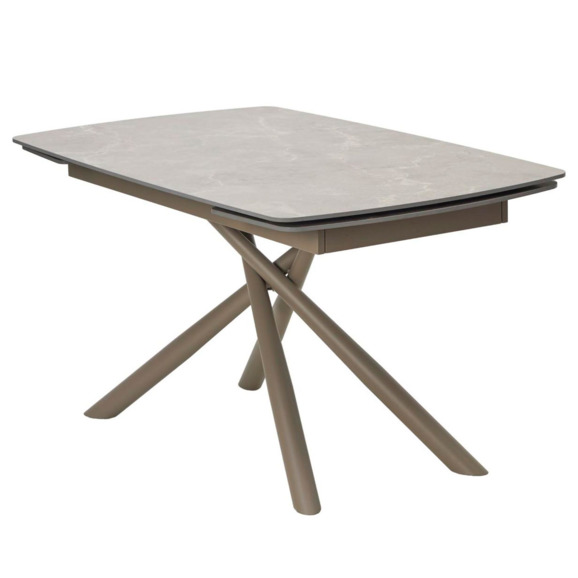 Стол RIVOLI 140 MATT LATTE STONE SOLID CERAMIC / TAUPE - фото 1
