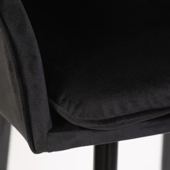 Кресло Сета, барные ножки, черный, велюр - фото 11