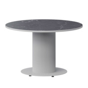 Фотография товара Стол нераздвижной Римс, 1000мм, даркстоун, белый муар от компании ChiedoCover.