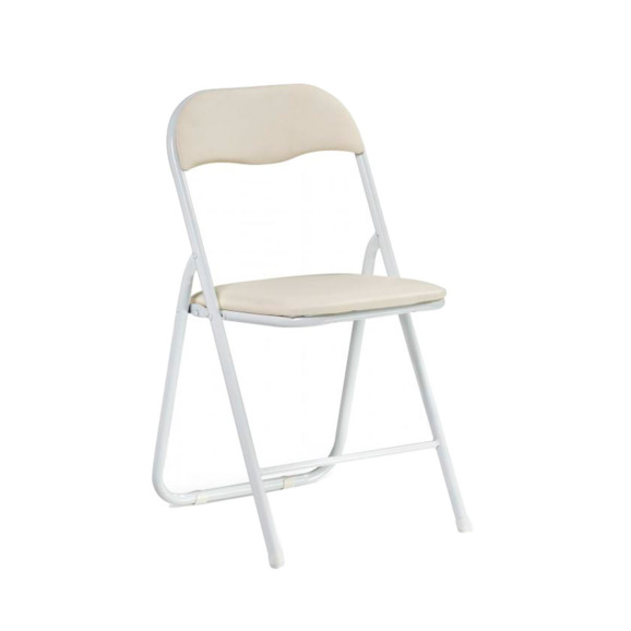 Стул на металлокаркасе Fold 1 складной beige / white Стул на металлокаркасе Fold 1 складной beige / white - фото 1
