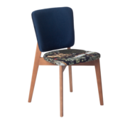 Фотография товара Стул Safir, сиденье гобелен "У ручья" ,спинка велюр Imperia dark blue от компании ChiedoCover.