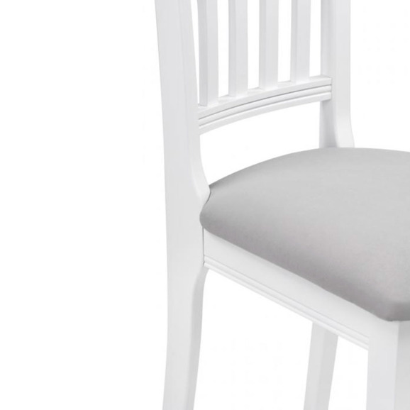 Деревянный стул Фрезино серый велюр / белый - фото 6