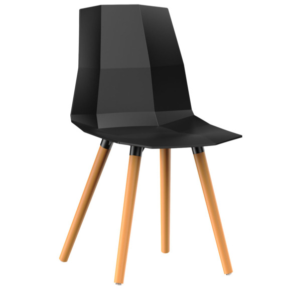 Стул Plan, черный, бежевый Стул Plan, черный, бежевый - фото 1