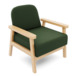 Кресло Лора береза, зеленое