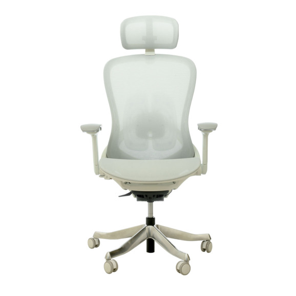 Офисное поворотное кресло Sparx ft-3 enigma plus white / grey, mesh, светло-серый - фото 2