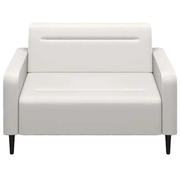 Диван Папилла, экокожа, 132 см, белый - фото 2