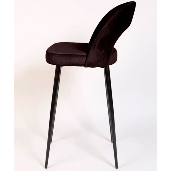 Стул Пиннате, барный, коричневый, черный, велюр - фото 5