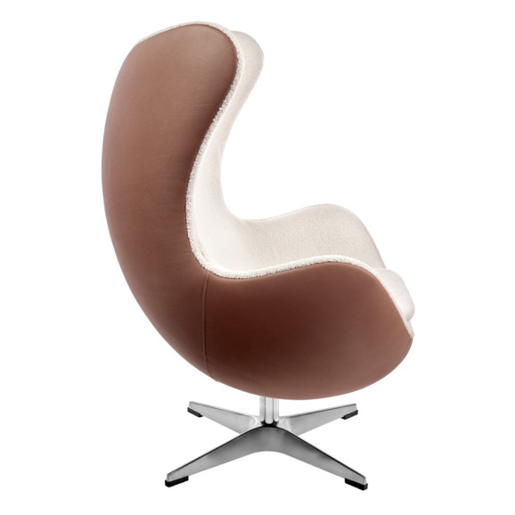 Кресло Egg style chair коричневый, экокожа - фото 3