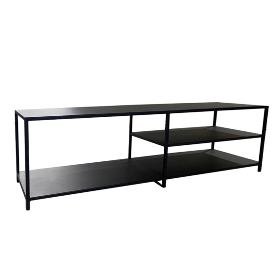 Тумба ТВ, 1400*400*450 мм, каркас черный муар RAL 9005 Тумба ТВ, 1400*400*450 мм, каркас черный муар RAL 9005 - фото 1