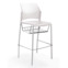 Настоящее фото товара Стул Ревайнд барный с корзиной для бумаг, белый, серебряный, произведённого компанией ChiedoCover