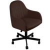Кресло Сета, пятилучие, коричневый, черный, велюр