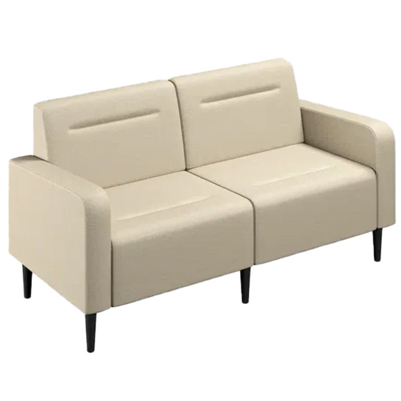 Диван Папилла, экокожа, 162 см, кремовый - фото 1