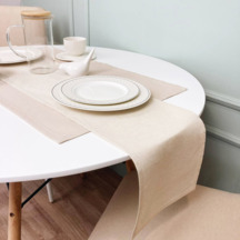 Фотография товара Комплект дорожек для стола: ткань рогожка, натуральный лён от компании ChiedoCover.