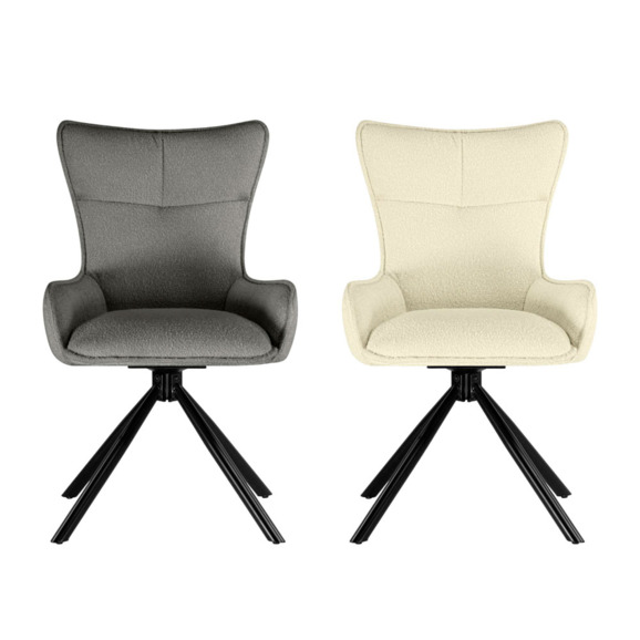 Стул на металлокаркасе Chicago light gray / black legs KD Стул на металлокаркасе Chicago light gray / black legs KD - фото 7