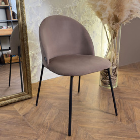 Стул Солар, велюр Велютто 07, опора без выступа, черный муар