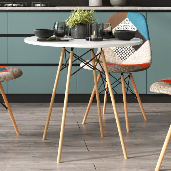 Стол круглый Eames DSW NEW, D70, белый - фото 2