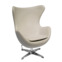 Настоящее фото товара Кресло Egg style chair, латте, экокожа, произведённого компанией ChiedoCover