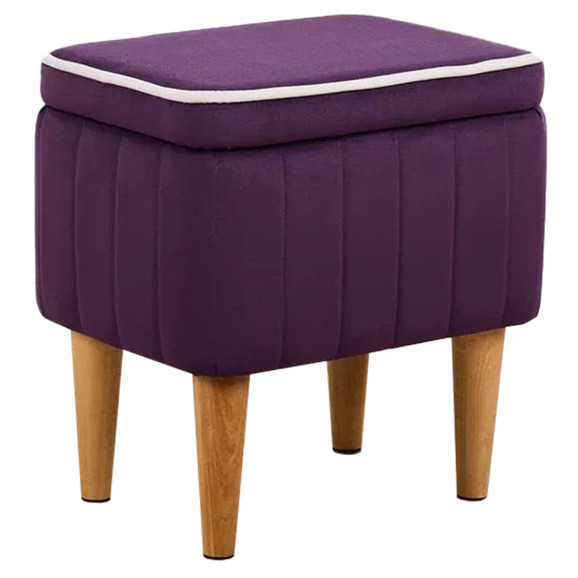 Пуф Ноотропик с ящиком, фиолетовый - фото 1