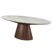 Фотография товара Стол Carin, глянцевая керамика, шпон ореха от компании ChiedoCover.