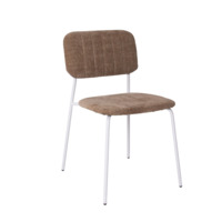 Настоящее фото товара Стул Kvik, рогожка Play linen, ножки металл RAL 9003, произведённого компанией ChiedoCover