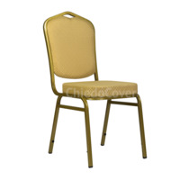 Настоящее фото товара Классический стул Хит 20мм - золото, бежевый ромб, произведённого компанией ChiedoCover