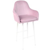 Кресло Сета, барные ножки, сиреневый, белый, велюр