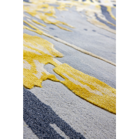Китайский ковёр из шерсти и арт-шёлка Gray Gold - фото 3
