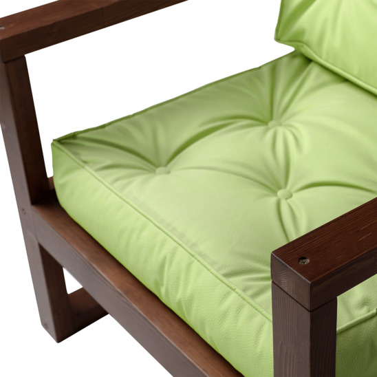 Кресло Амстер сосна орех, зеленое - фото 4