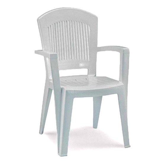 Кресло пластиковое Super Elegant Monobloc, белый - фото 1