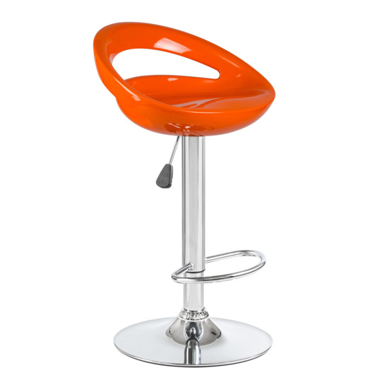 Барный стул Disco, регулируемый, оранжевый - фото 1