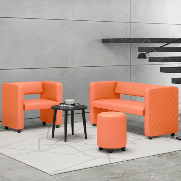 Пуф Тепал, экокожа, оранжевый - фото 6