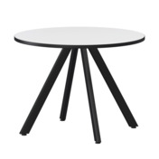 Фотография товара Стол нераздвижной Лаки мини 800мм, супер белый, черный муар от компании ChiedoCover.