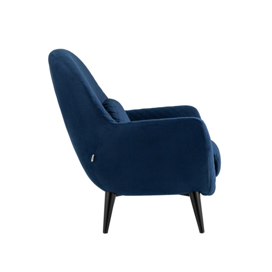 Кресло Карл велюр тёмно-синий - фото 3