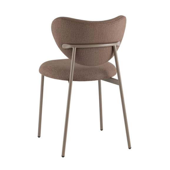 Стул Рина, велюр коричневый, каркас бежево-серый - фото 3