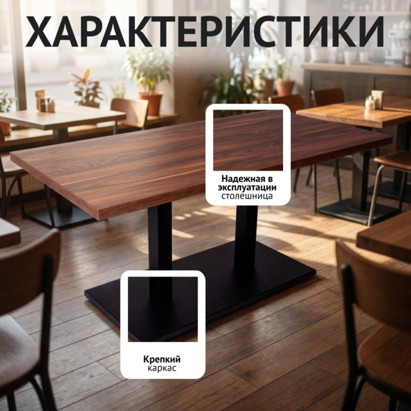 Стол Классик 80, 1200*800*16 - фото 2