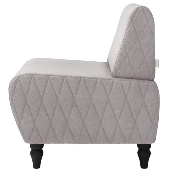 Кресло Лотик велюр, серо-бежевый - фото 4