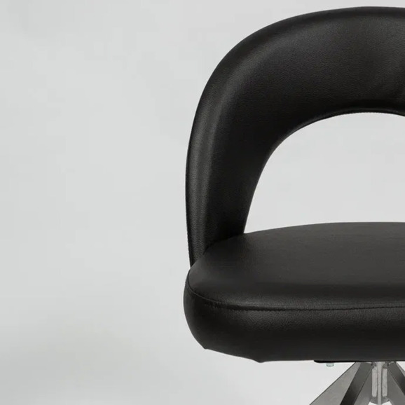 Стул Пиннате, пирамида, черный, серебро, экокожа - фото 5