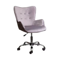 Настоящее фото товара Кресло поворотное BELLA, велюр, серый, произведённого компанией ChiedoCover