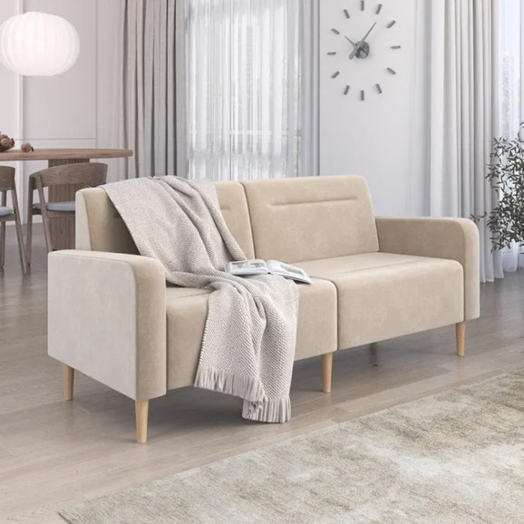 Диван Папилла, велюр, 182 см, бежевый Диван Папилла, велюр, 182 см, бежевый - фото 5