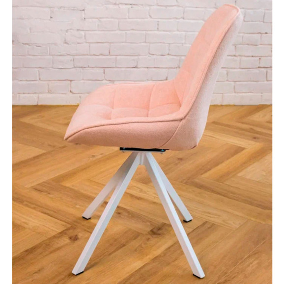 Стул Мускус, пирамида, букле, розовый, белый - фото 3