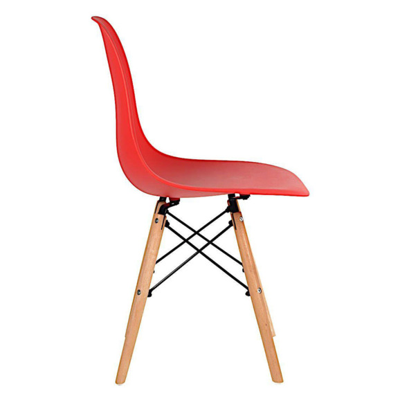 Стул пластиковый Eames, бук, красный - фото 3