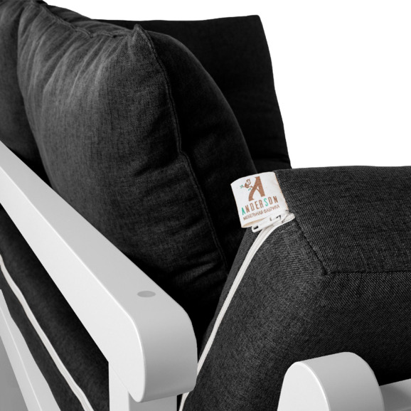 Кушетка Arezzo, textile black, белый - фото 4