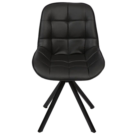 Стул Мускус, пирамида, кожа, черный, черный - фото 2