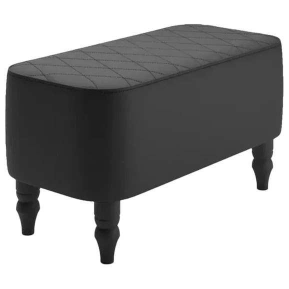 Банкетка Лотик, экокожа, черный - фото 1