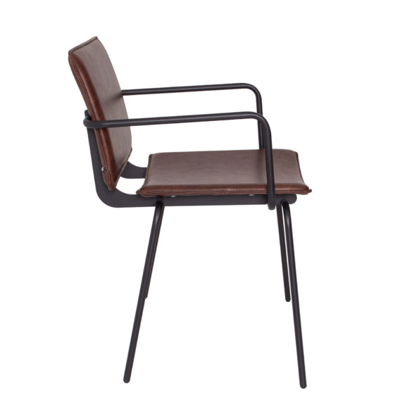 Стул Don, натуральная кожа, каркас черный муар 9005 - фото 4